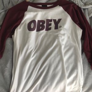 Obey baseball tee